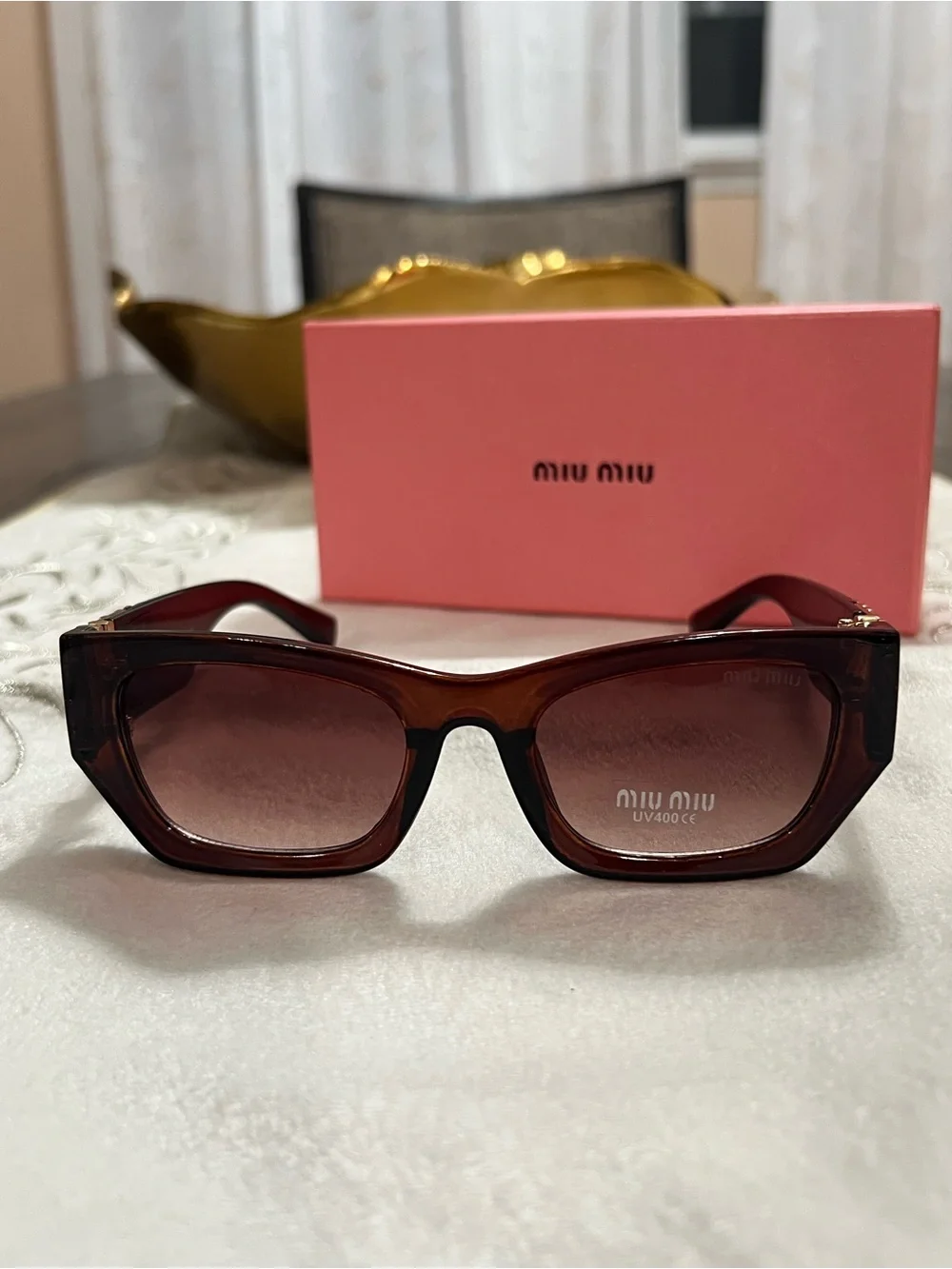 Miu Miu Brown Tortoiseshell Sunglasses